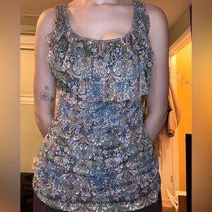 Reitmans Multicolor Floral Tank Top size small